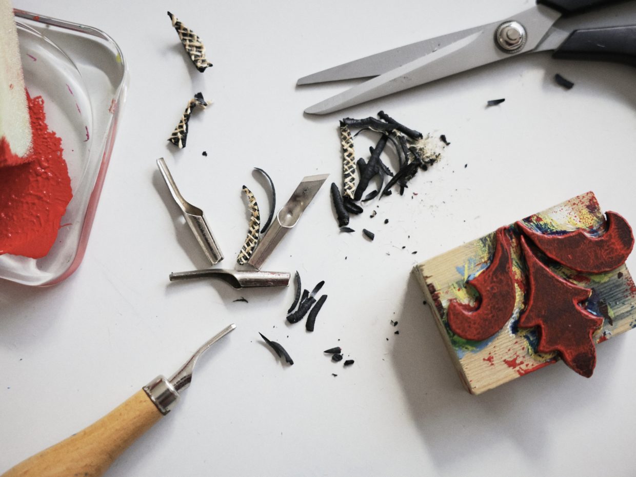 Stempeldruck Textilworkshop Zürich